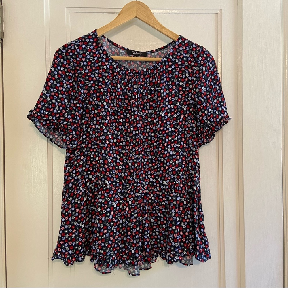 Madewell Stanza Ruffle hem top - Picture 2 of 5